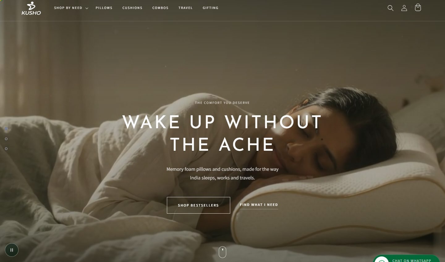 Kusho website built by Vaslix